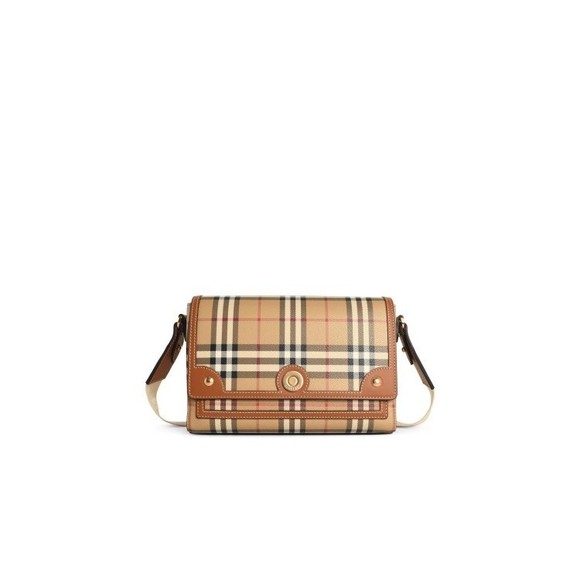 Burberry Crossbody Bag In Briar Brown Cotton Blend - NWT - Picture 1 of 3